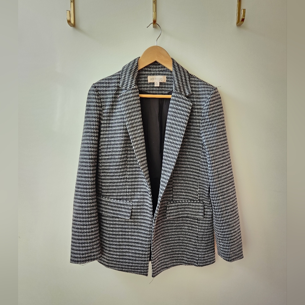 Philosophy Houndstooth Blazer Sz S